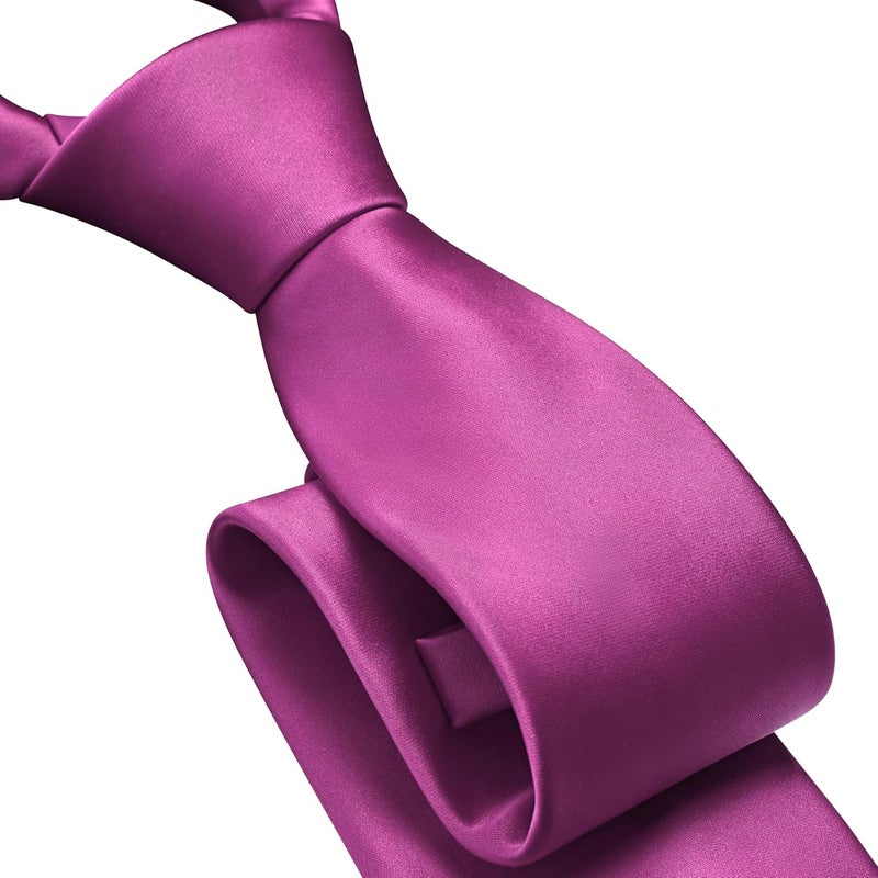 Branduce 3.15"（8cm） Mens Solid Satin Tie Pure Color Necktie for Business and Wedding + Gift Box - Image 3